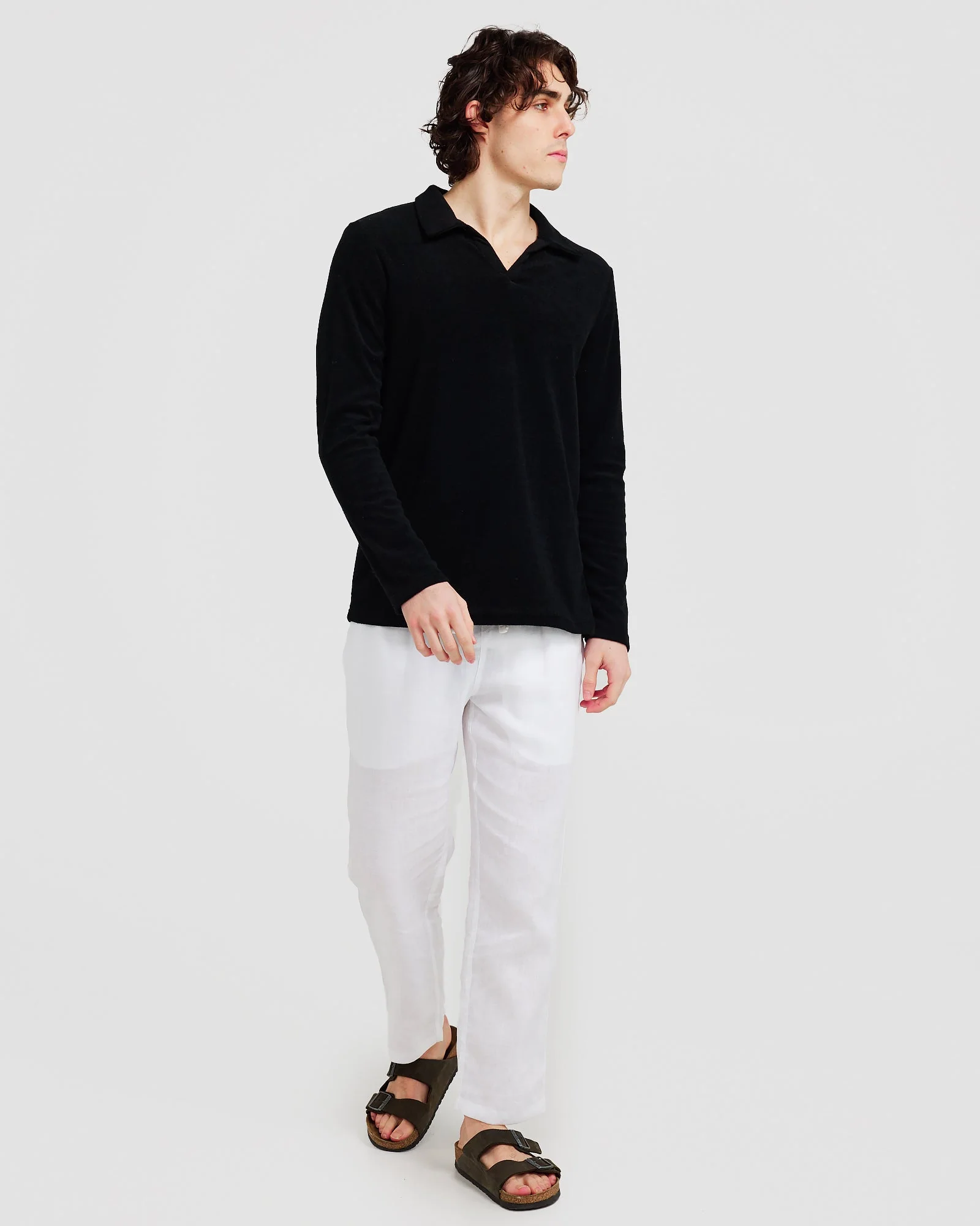 L/S Terry Polo Black - Image 3