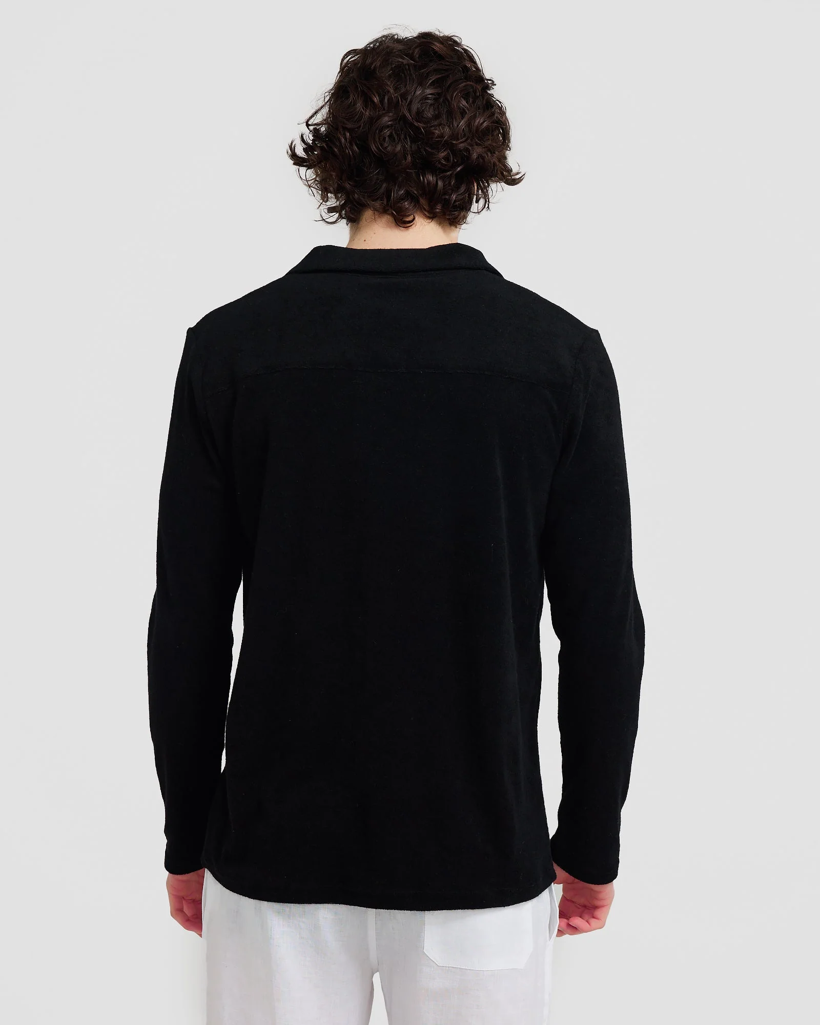 L/S Terry Polo Black - Image 4