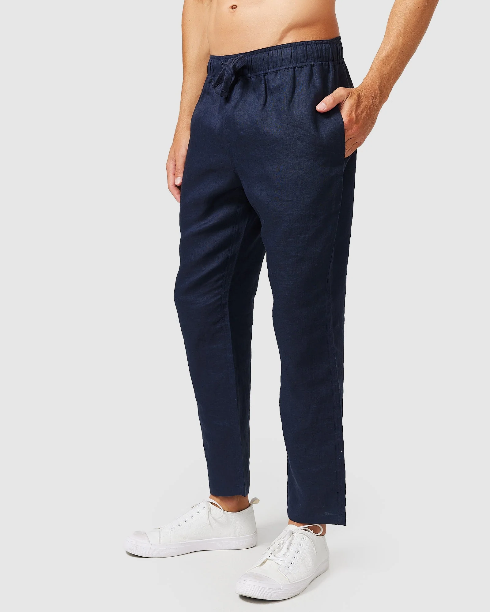Linen Pants Navy - Image 5