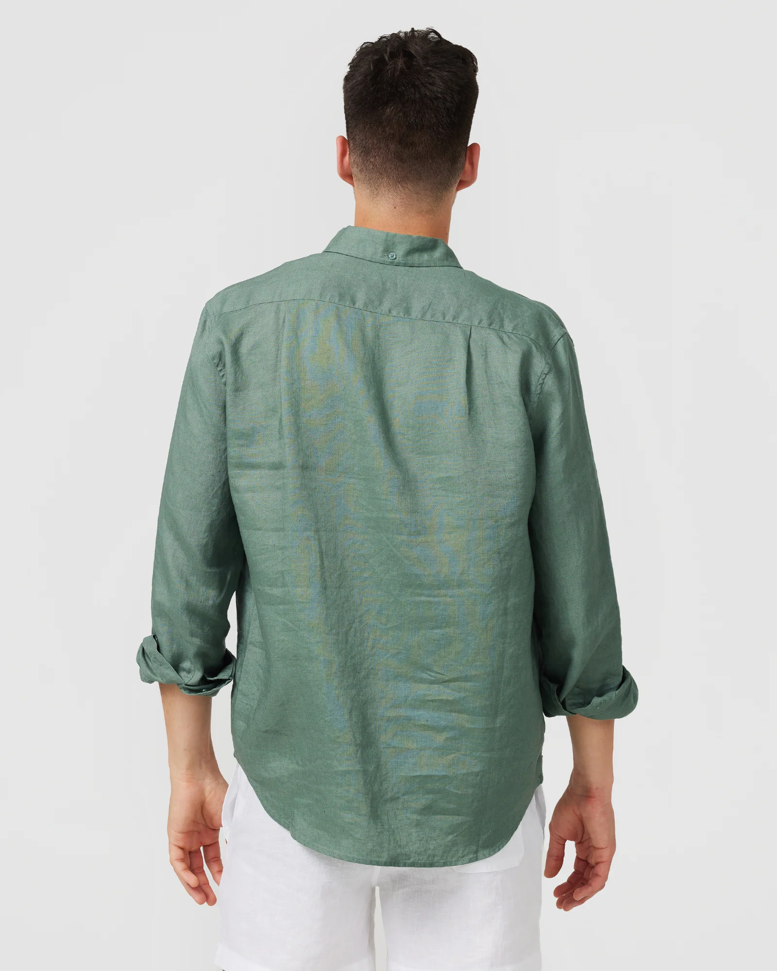 Linen Shirt Khaki - Image 4