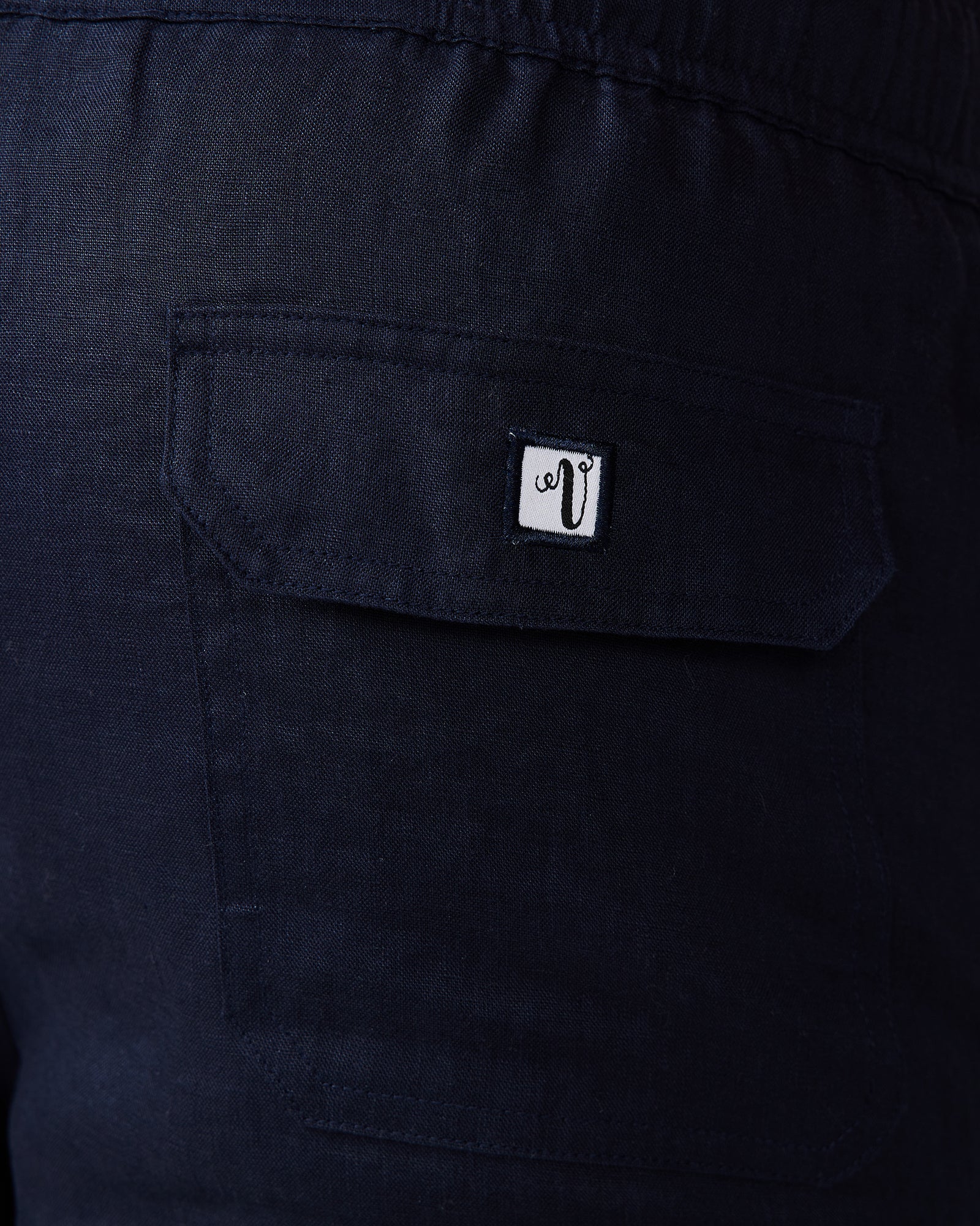 Linen Shorts Navy - Image 7
