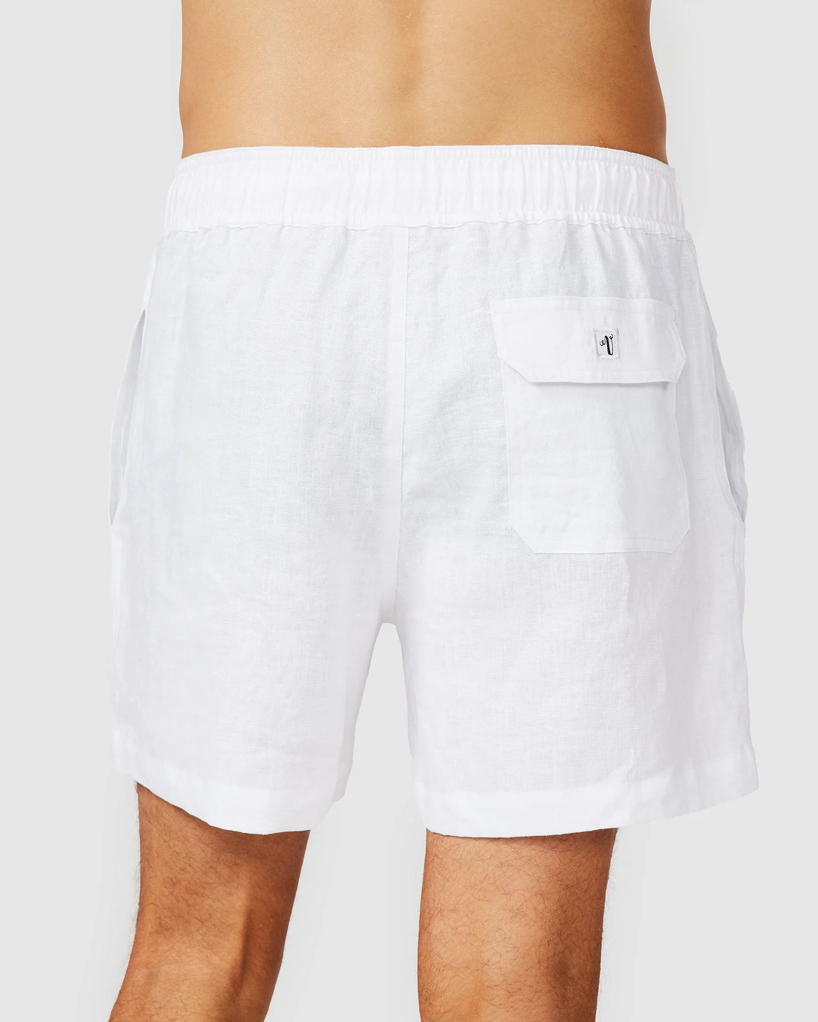 Linen Shorts White - Image 3
