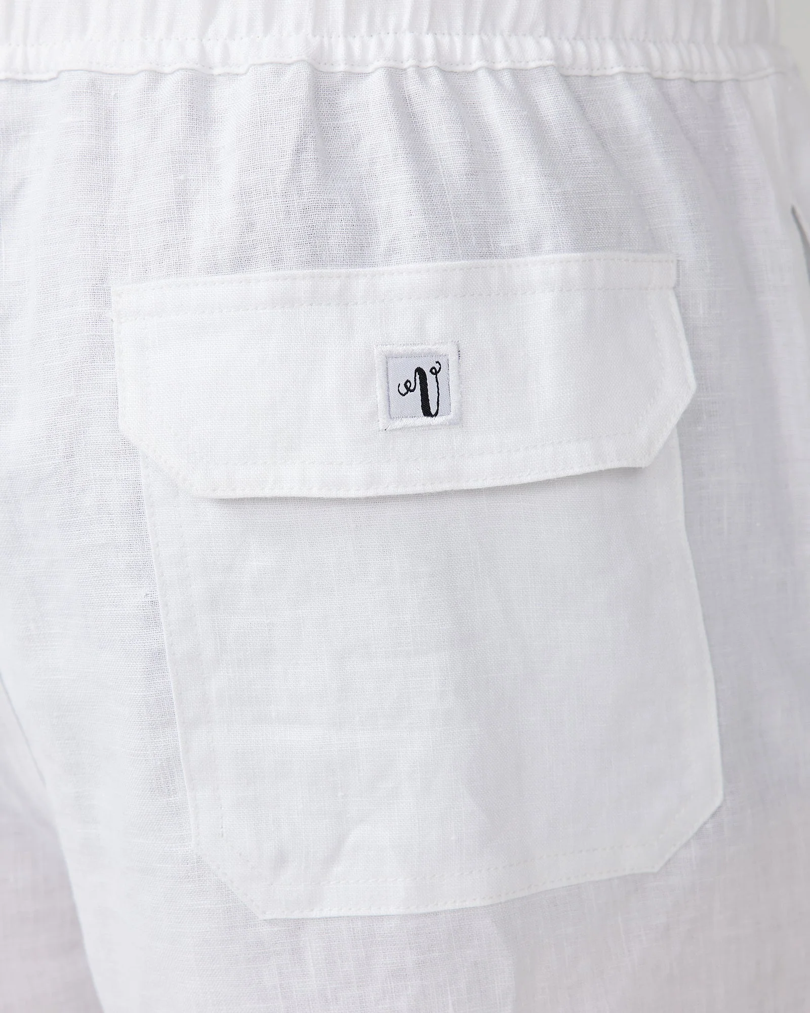 Linen Shorts White - Image 6