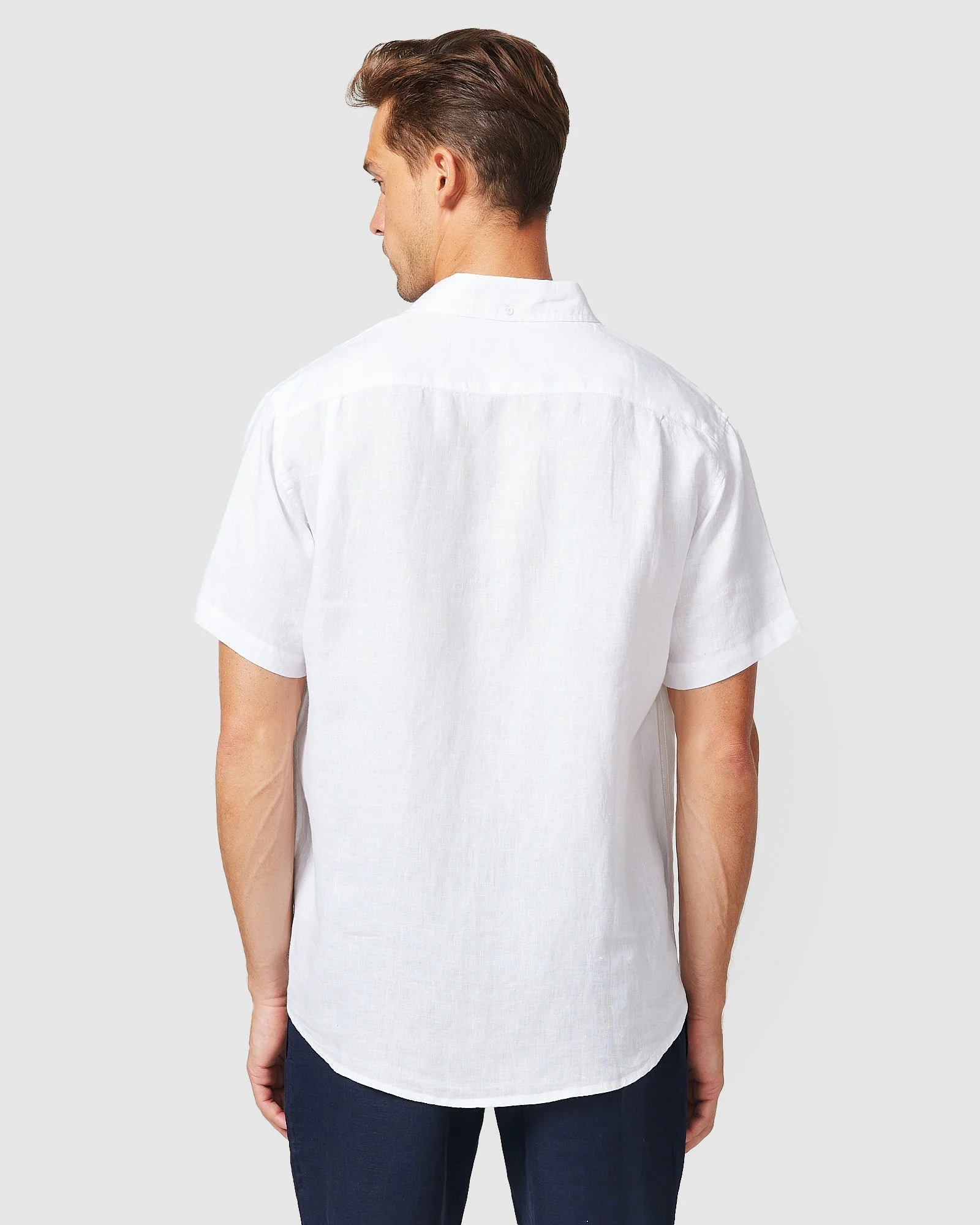S/S Linen Shirt White - Image 6