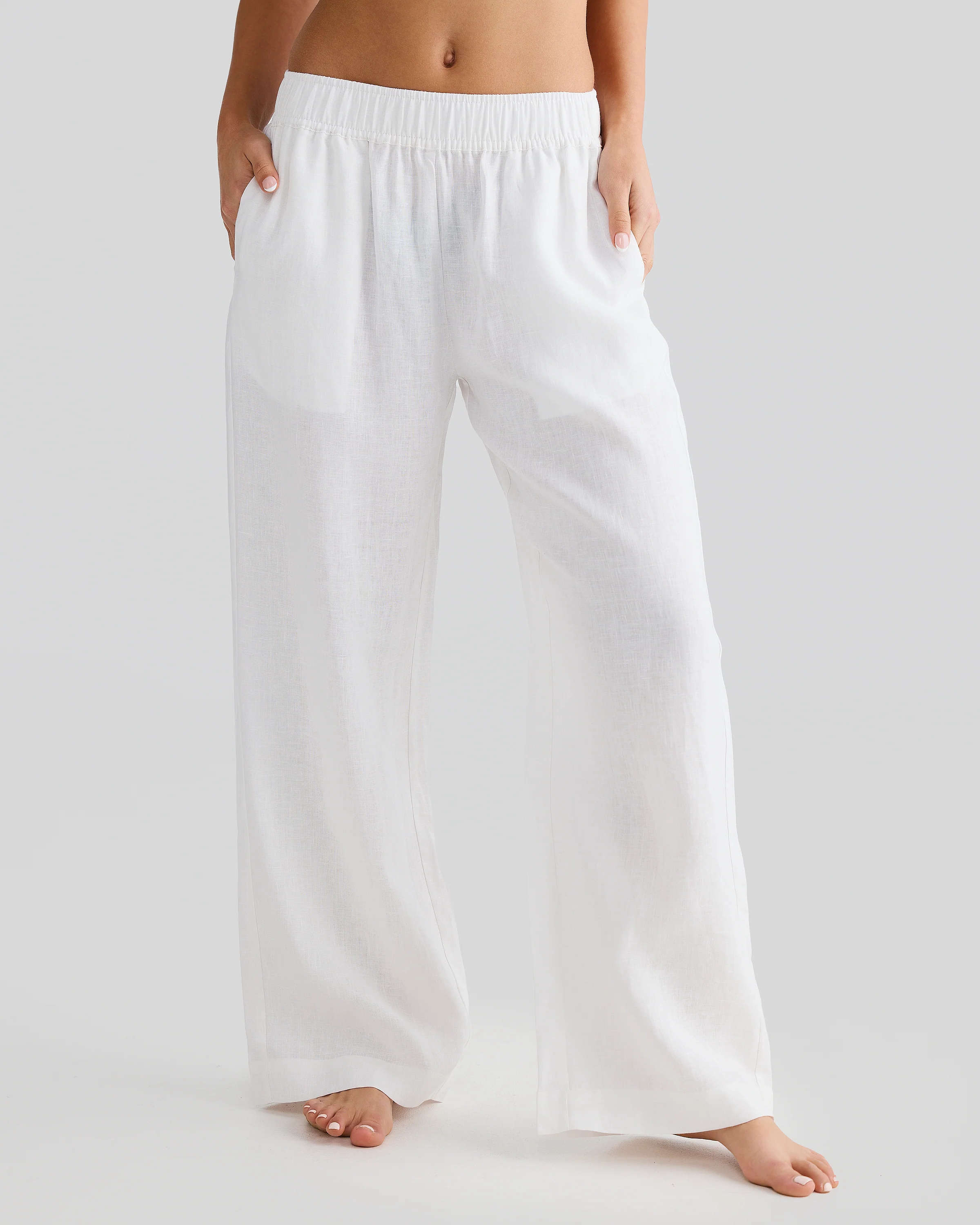 White Linen Pants - Image 3